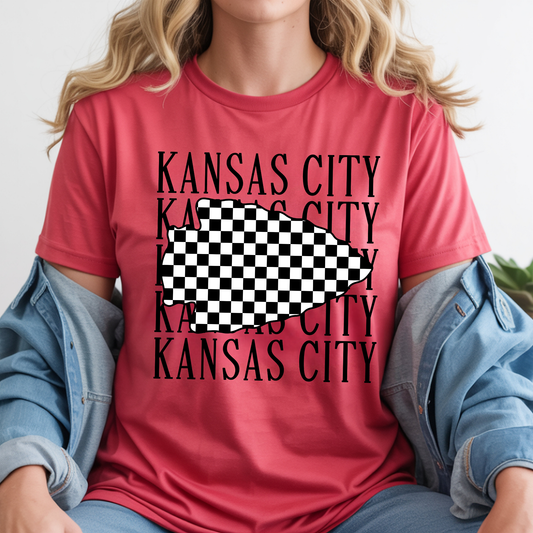 Checkered Arrow KC Football T-Shirt or Crewneck