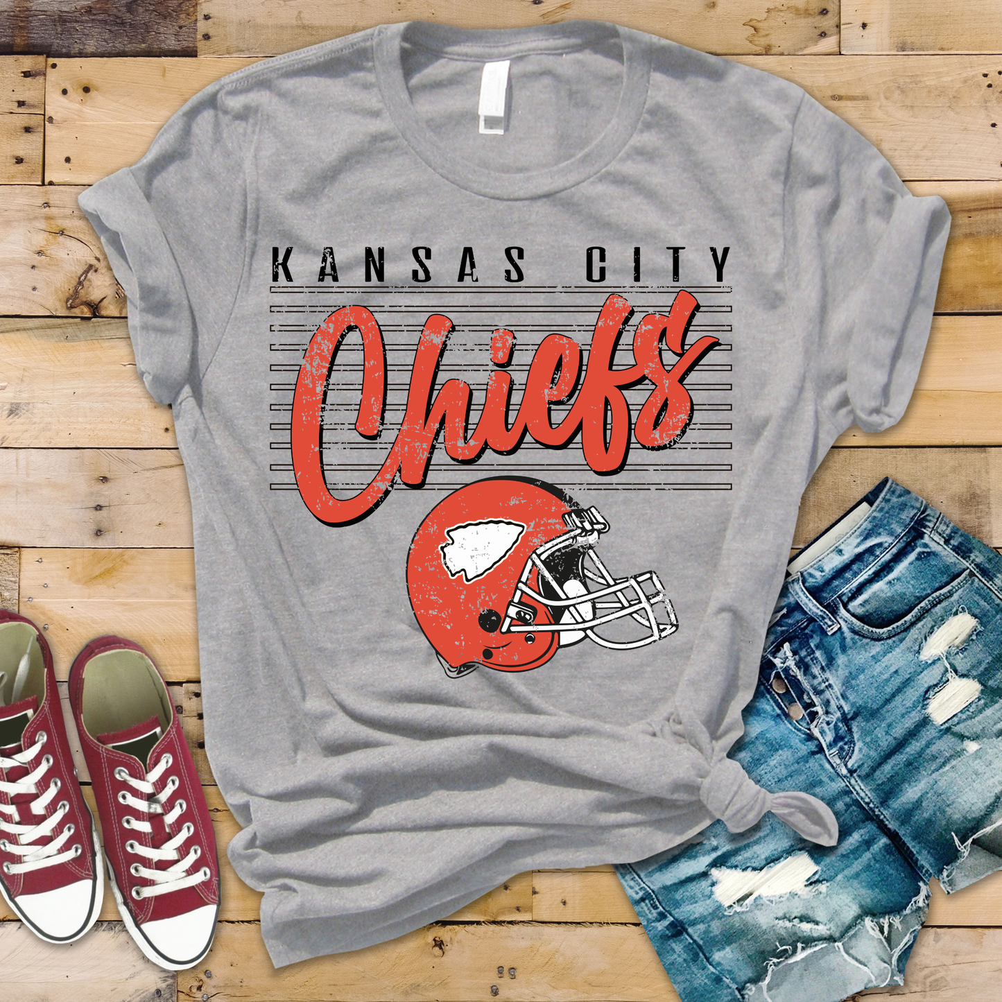 Kansas City Chiefs Vintage Helmet Tee
