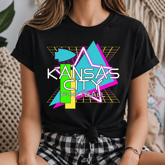 Kansas City Football 80s Tee