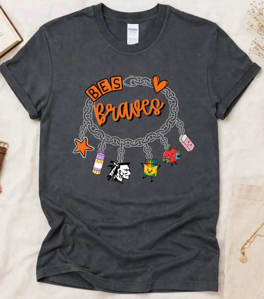 Bonner Springs Braves Charms Tee