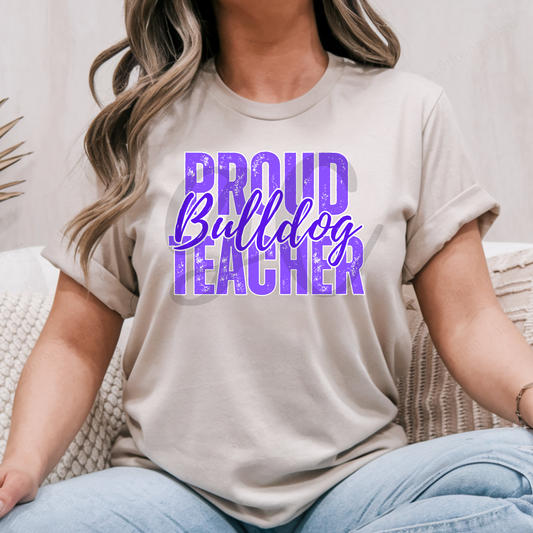 Proud Bulldog Teacher Tee