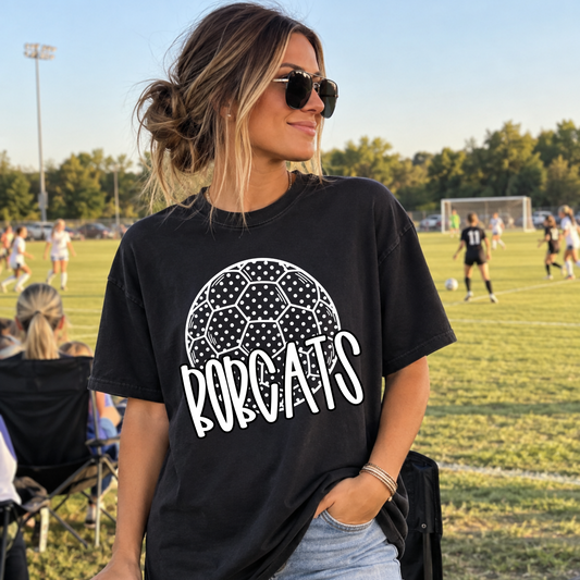 Bobcats Soccer Polka Dots Tee or Crewneck