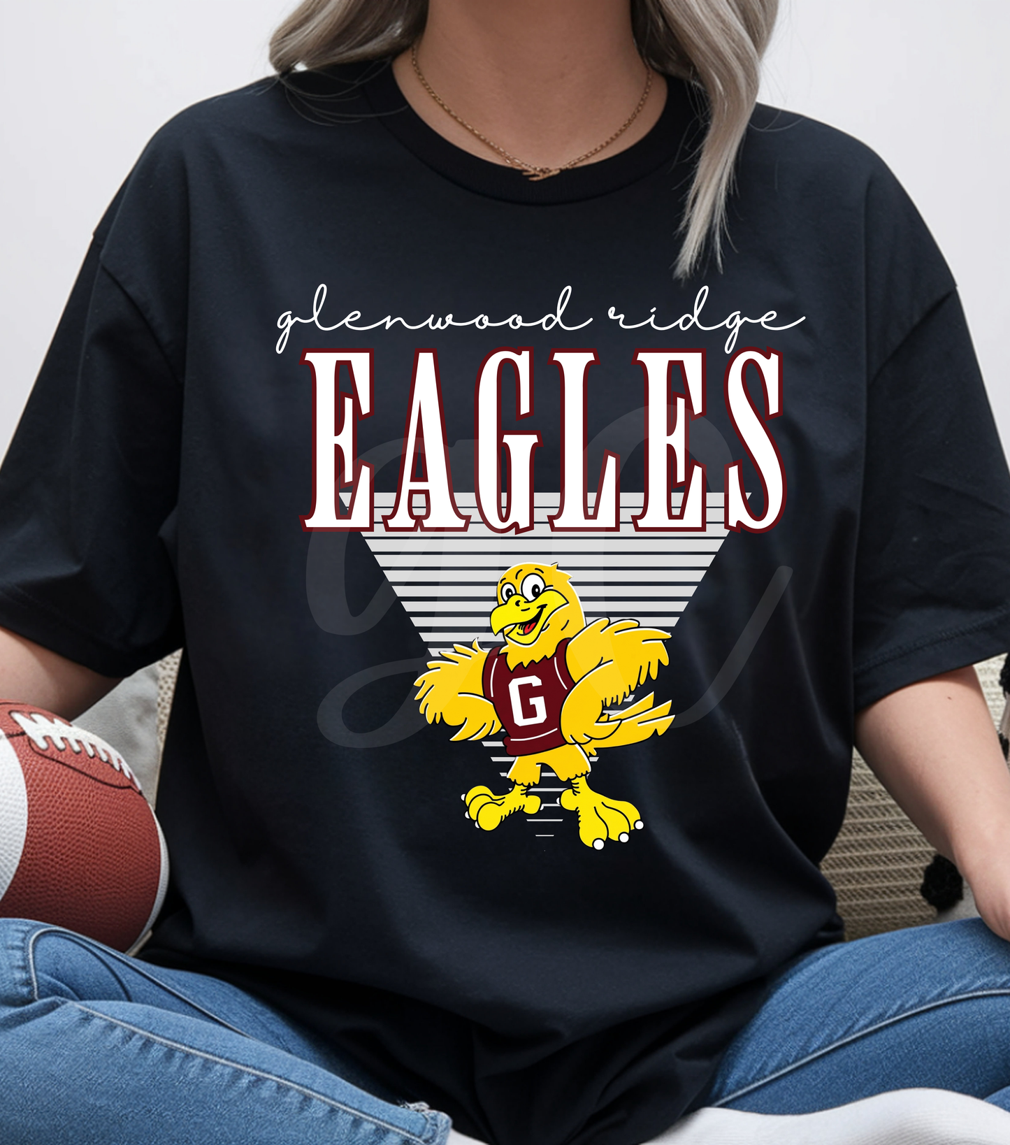 Glenwood Ridge Eagles Triangle Striped Tee