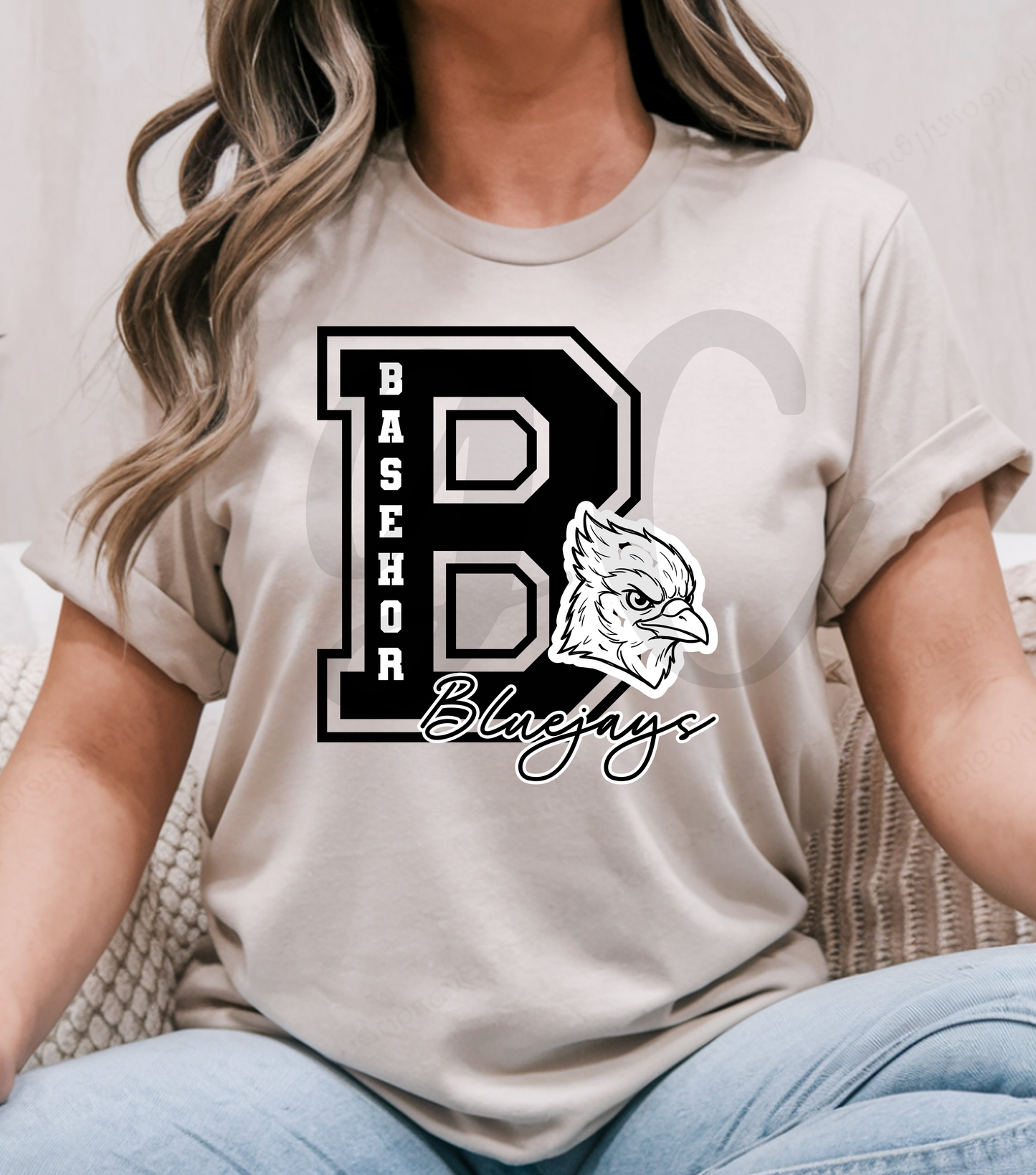 Bluejays Mascot Inital Tee