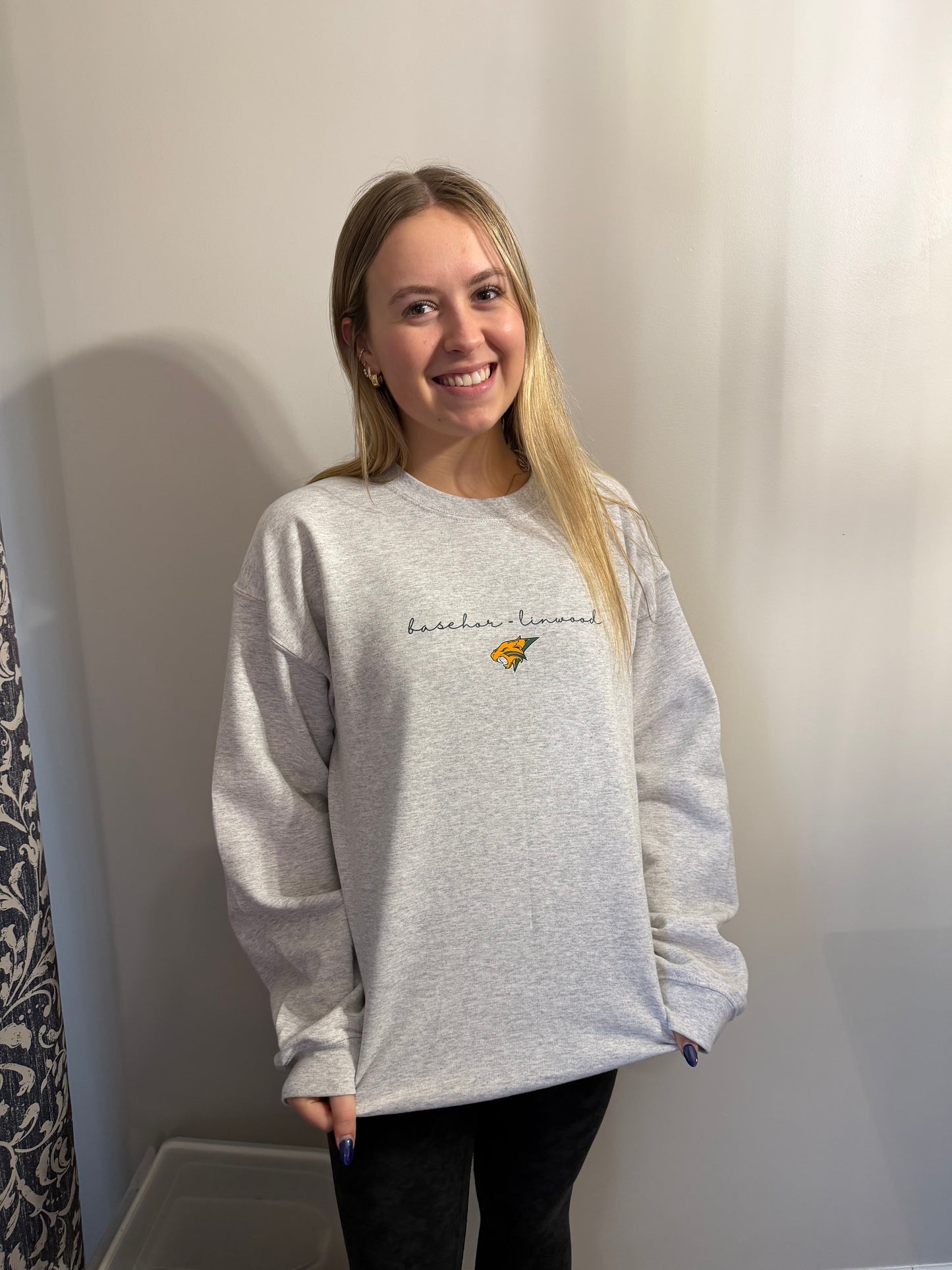 Basehor-Linwood Bobcats Oversized Mascot Crewneck