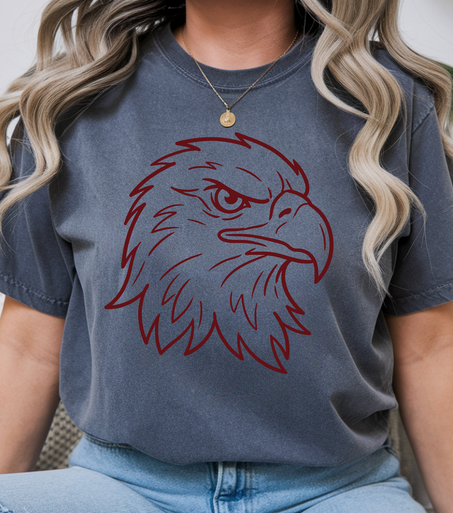 Glenwood Ridge Eagle Line Art Face Tee