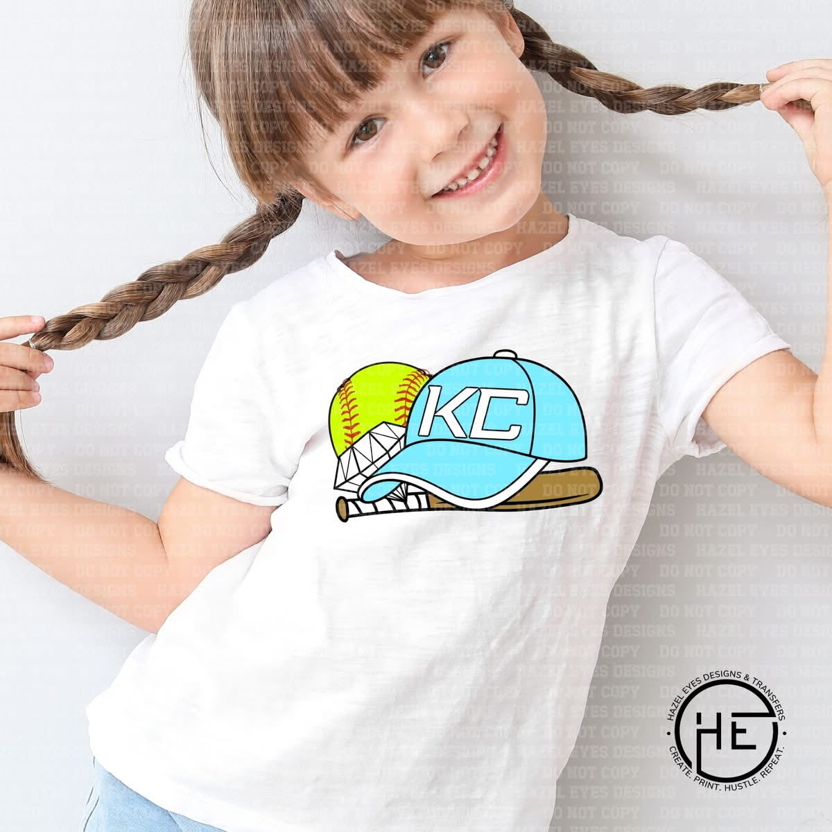KC Softball Hat Tee Adult & Youth