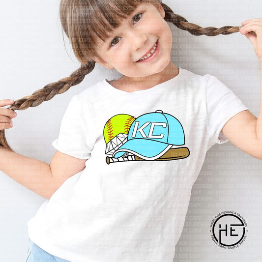 KC Softball Hat Tee Adult & Youth