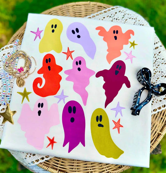 Colorful Ghosts Tee