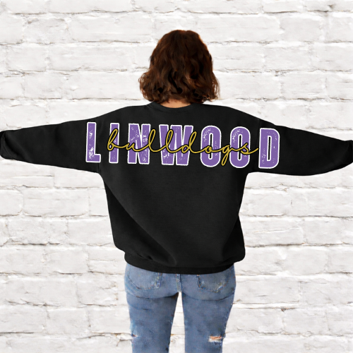 Linwood Bulldogs Oversized Mascot Crewneck