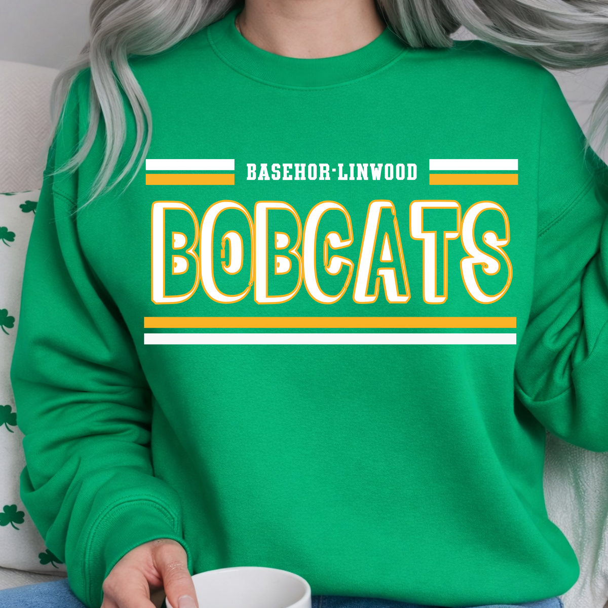 Basehor-Linwood Bobcats Varsity Spirit Tee or Crewneck