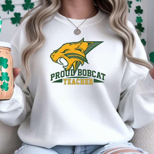 Proud Bobcat Teacher Varsity Tee or Crewneck