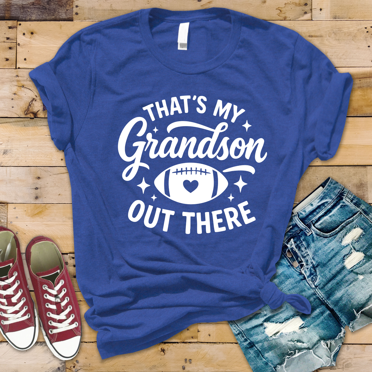 That's My Grandson Football Tee