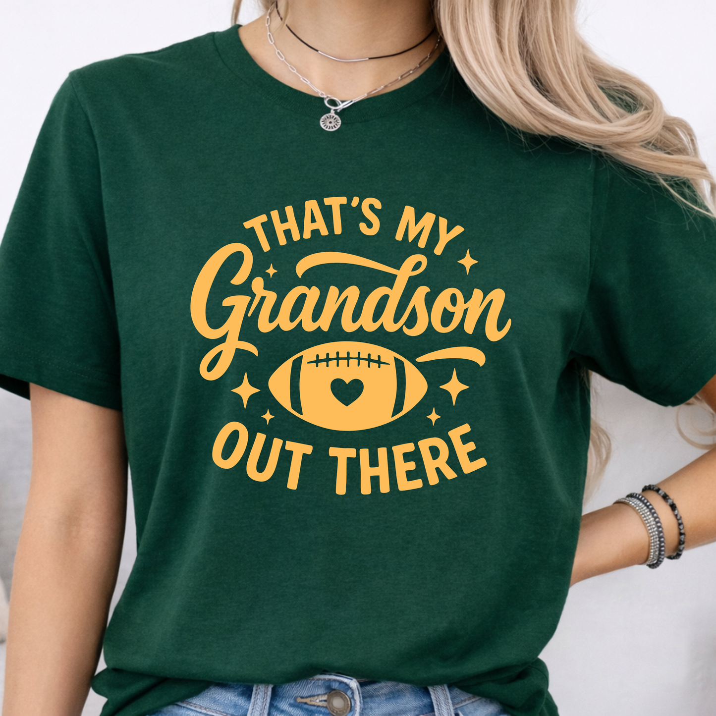 That's My Grandson Football Tee