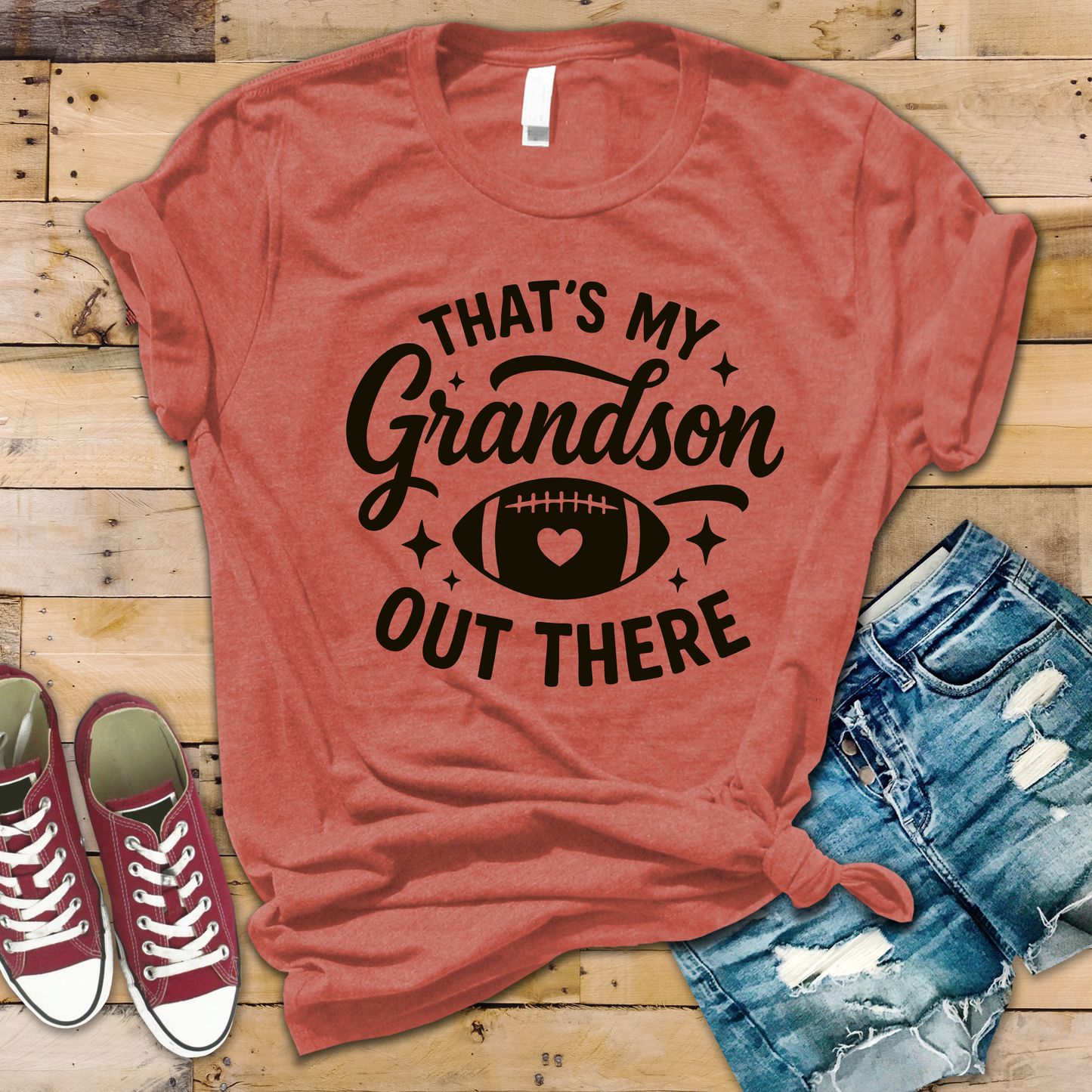 That's My Grandson Football Tee