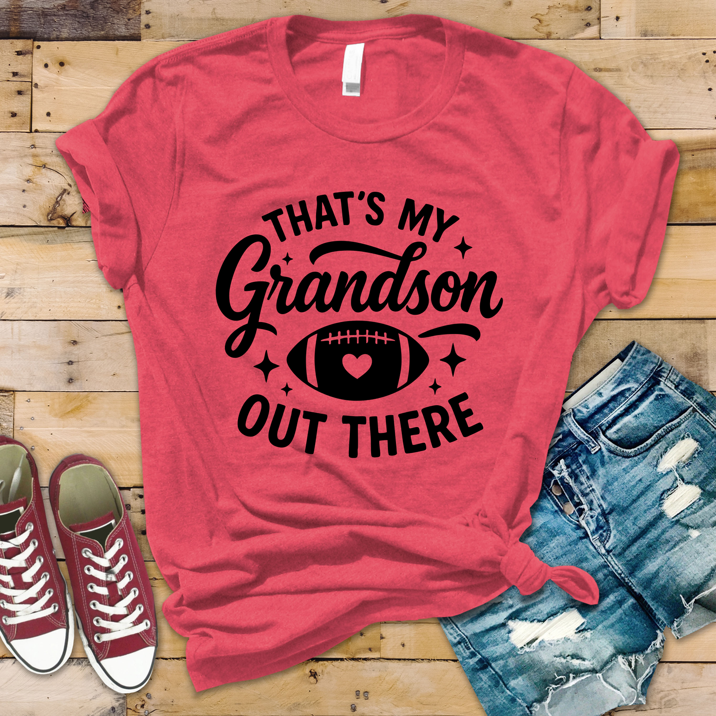 That's My Grandson Football Tee