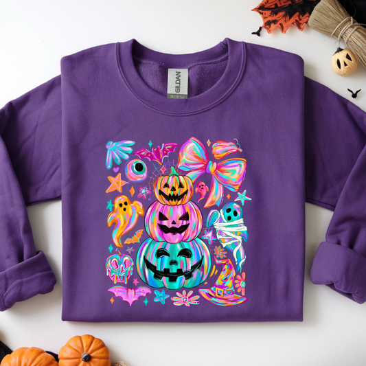 Neon Pumpkins Crewneck