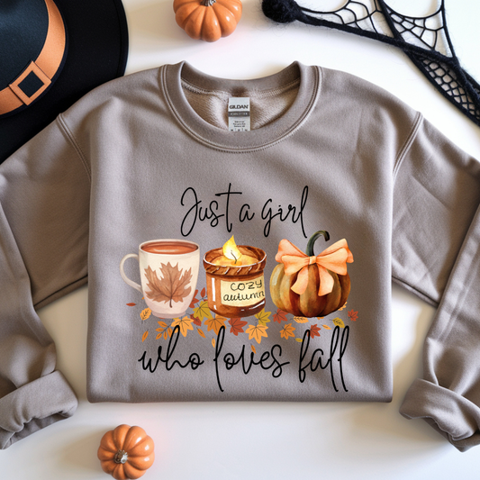 Just a Girl Who Loves Fall Crewneck