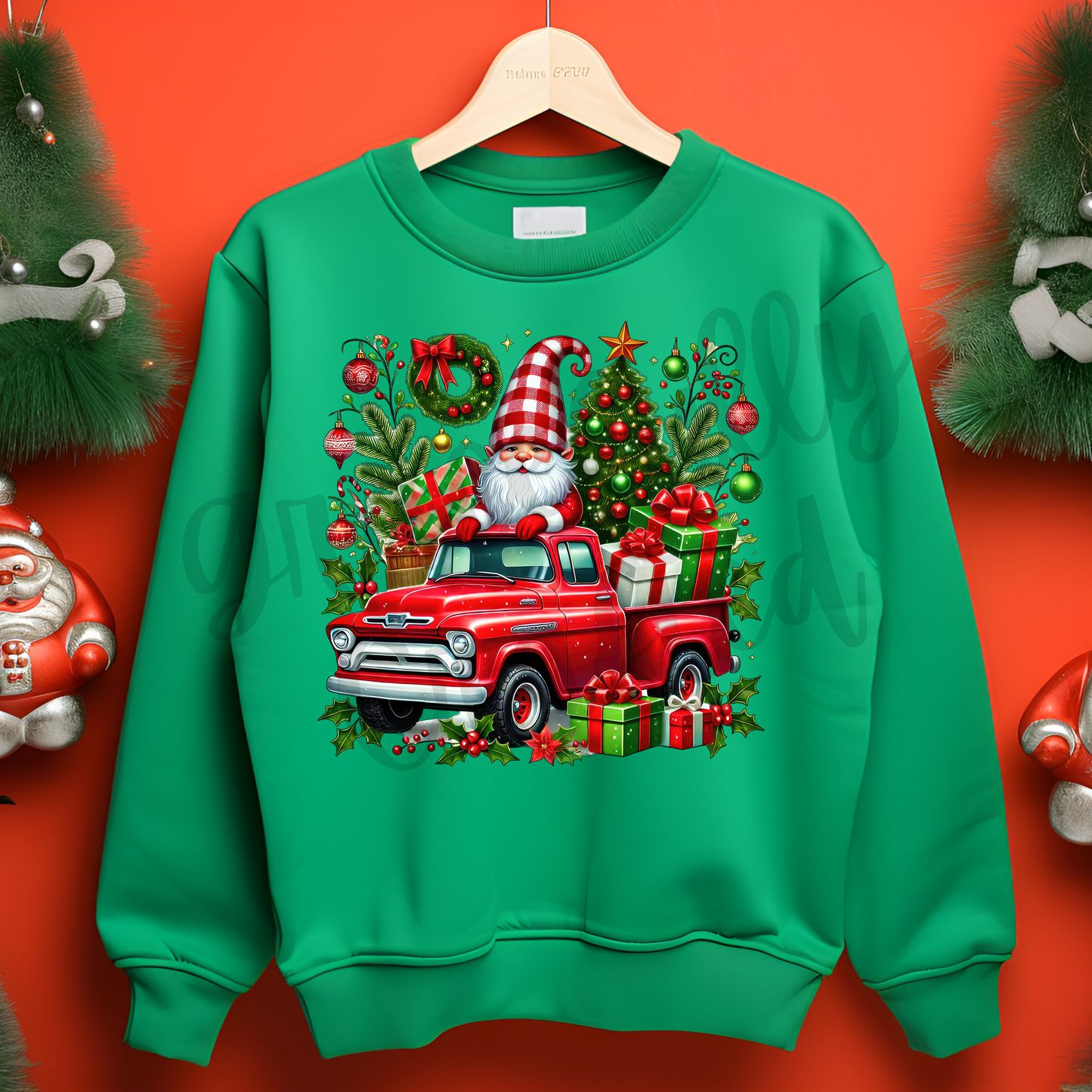 Holiday Gnome in Truck Tee or Crewneck