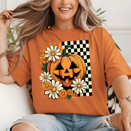 Checkered Jack-o’-Lantern Tee