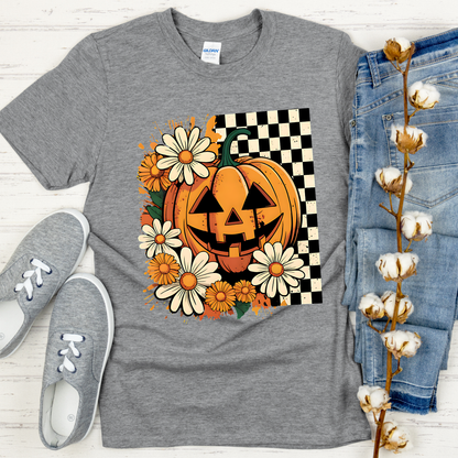 Checkered Jack-o’-Lantern Tee
