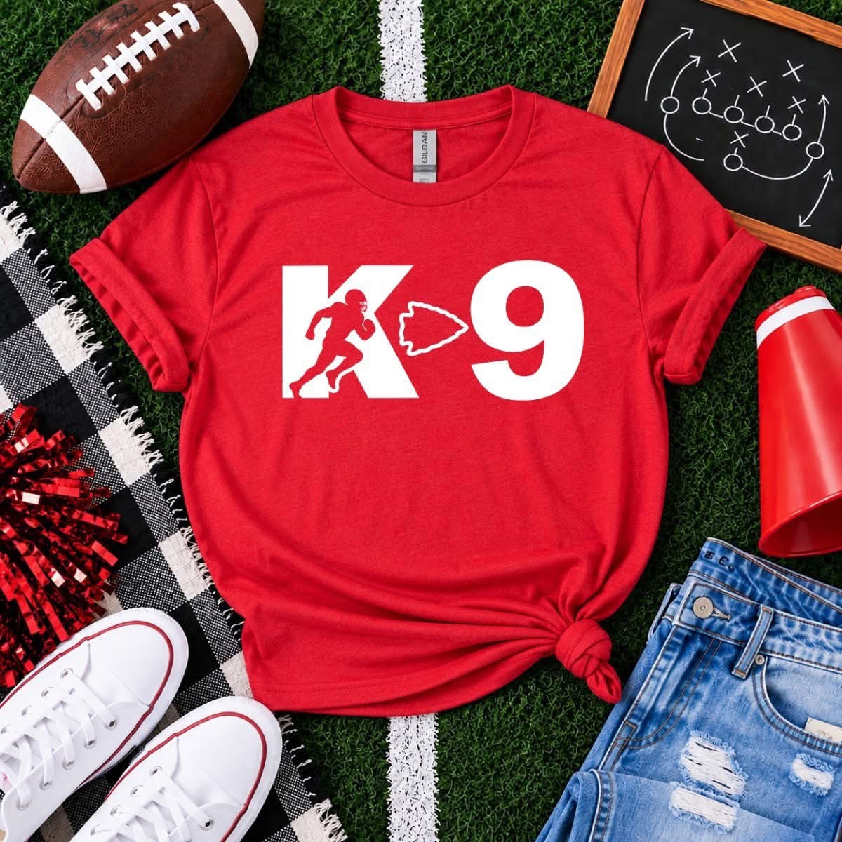 K9 Red Tee or Crewneck
