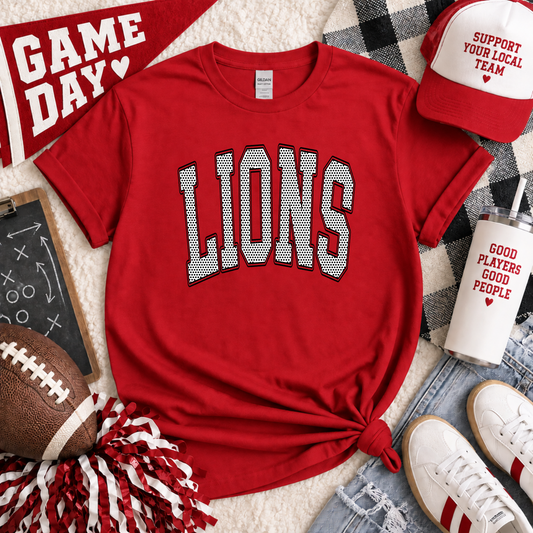 Lions Polka Dots Arched Tee or Crewneck