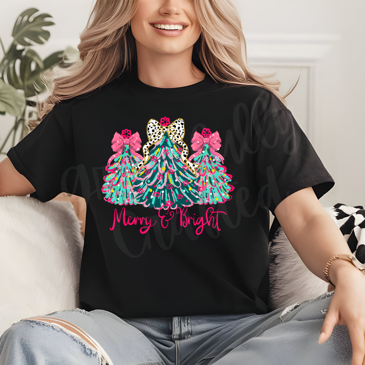 Merry & Bright Tee or Crewneck
