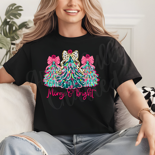 Merry & Bright Tee or Crewneck