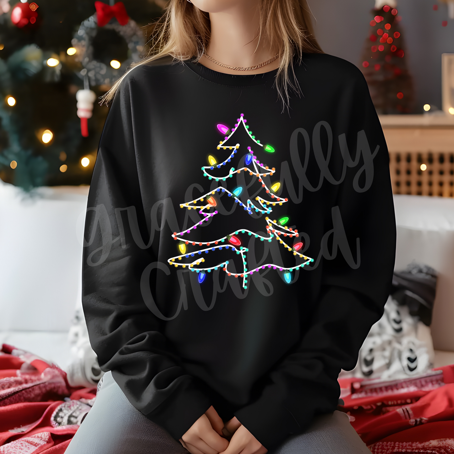 Neon Christmas Tree Tee or Crewneck (Copy)
