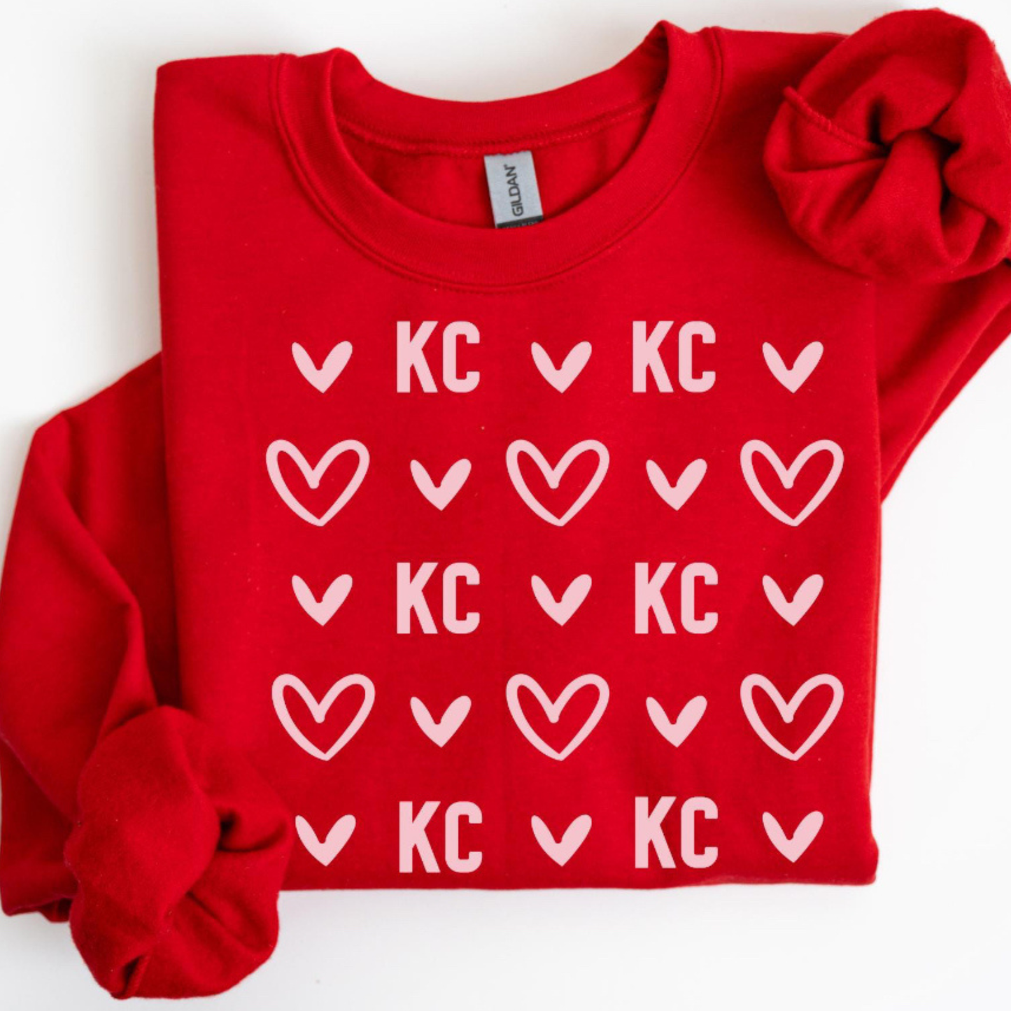 KC Hearts Crewneck Sweatshirt