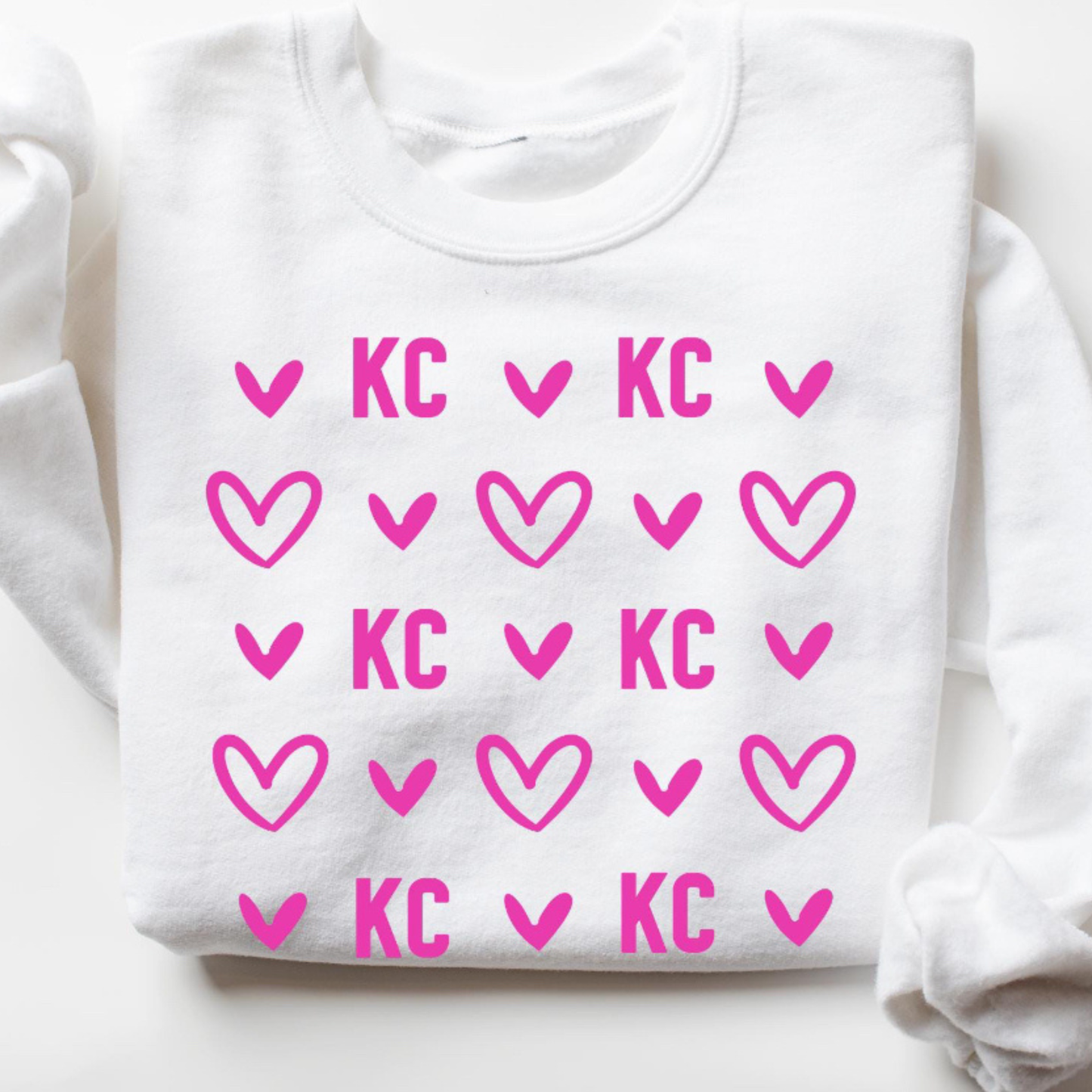 KC Hearts Crewneck Sweatshirt