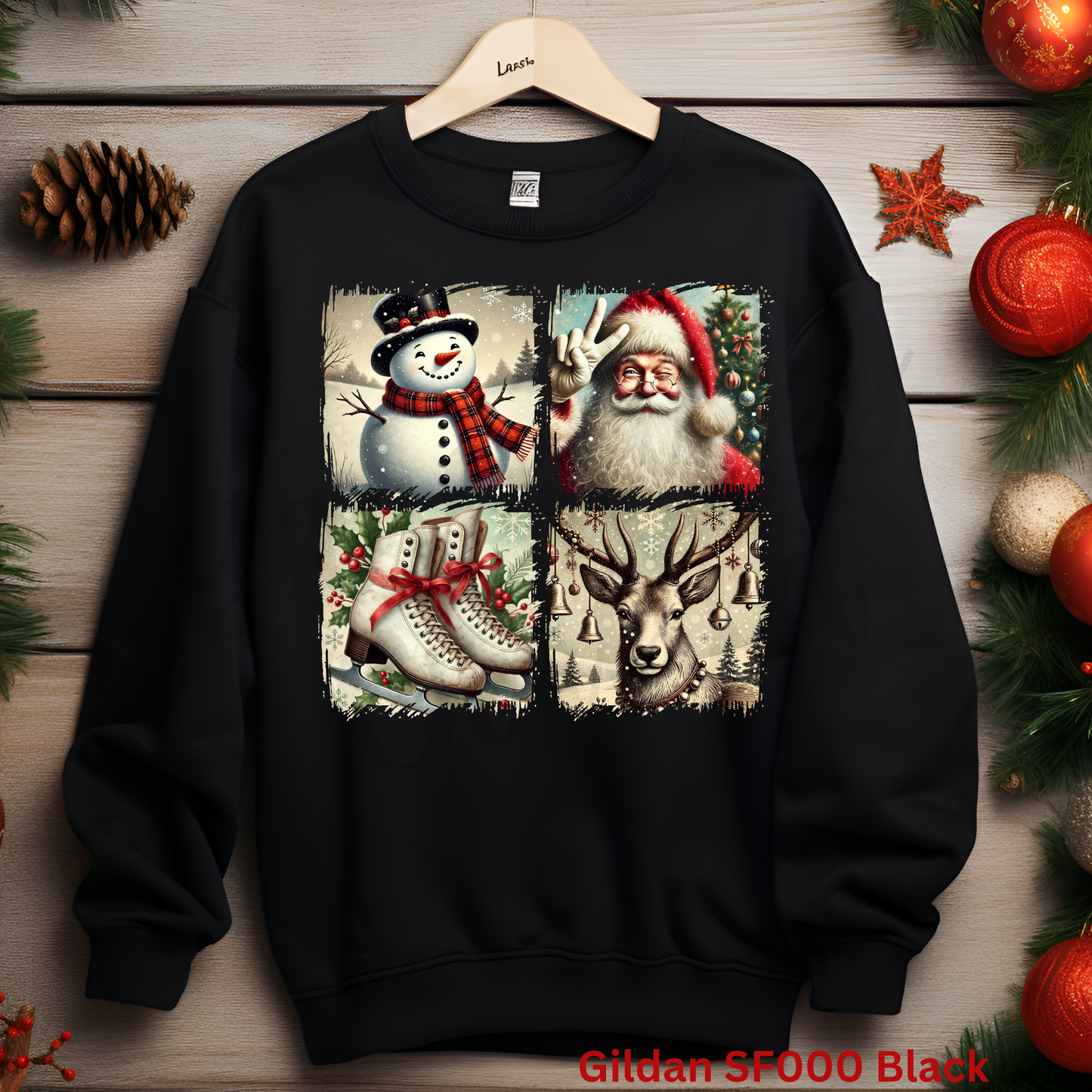 Postage Stamp Christmas Tee or Crewneck