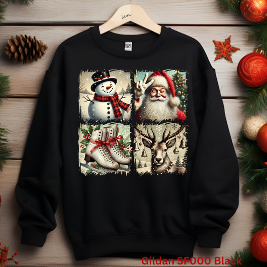 Postage Stamp Christmas Tee or Crewneck