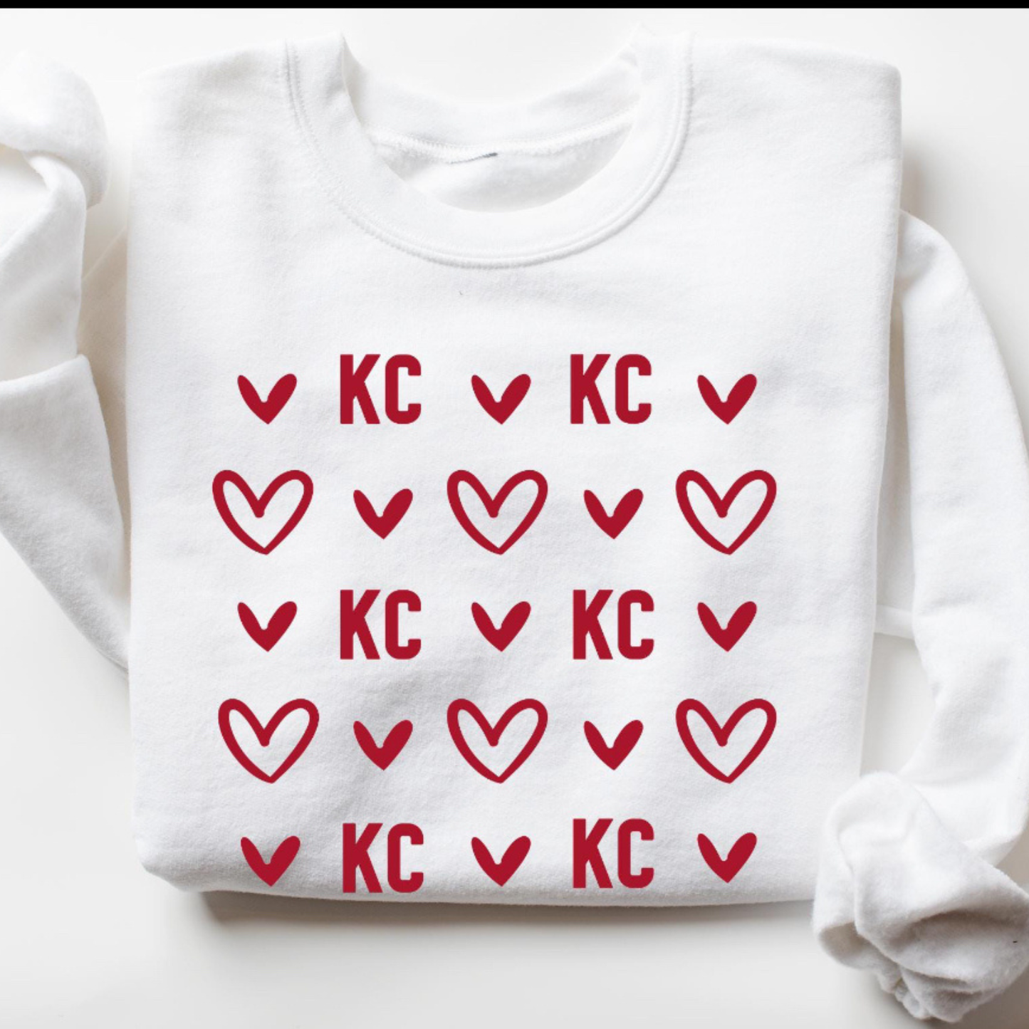 KC Hearts Crewneck Sweatshirt