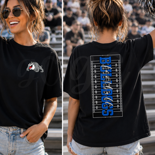 Southwest Middle School Bulldogs Vertical Football Field Shirt