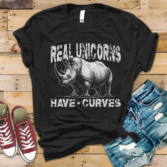 Real Unicorns Have Curves Tee