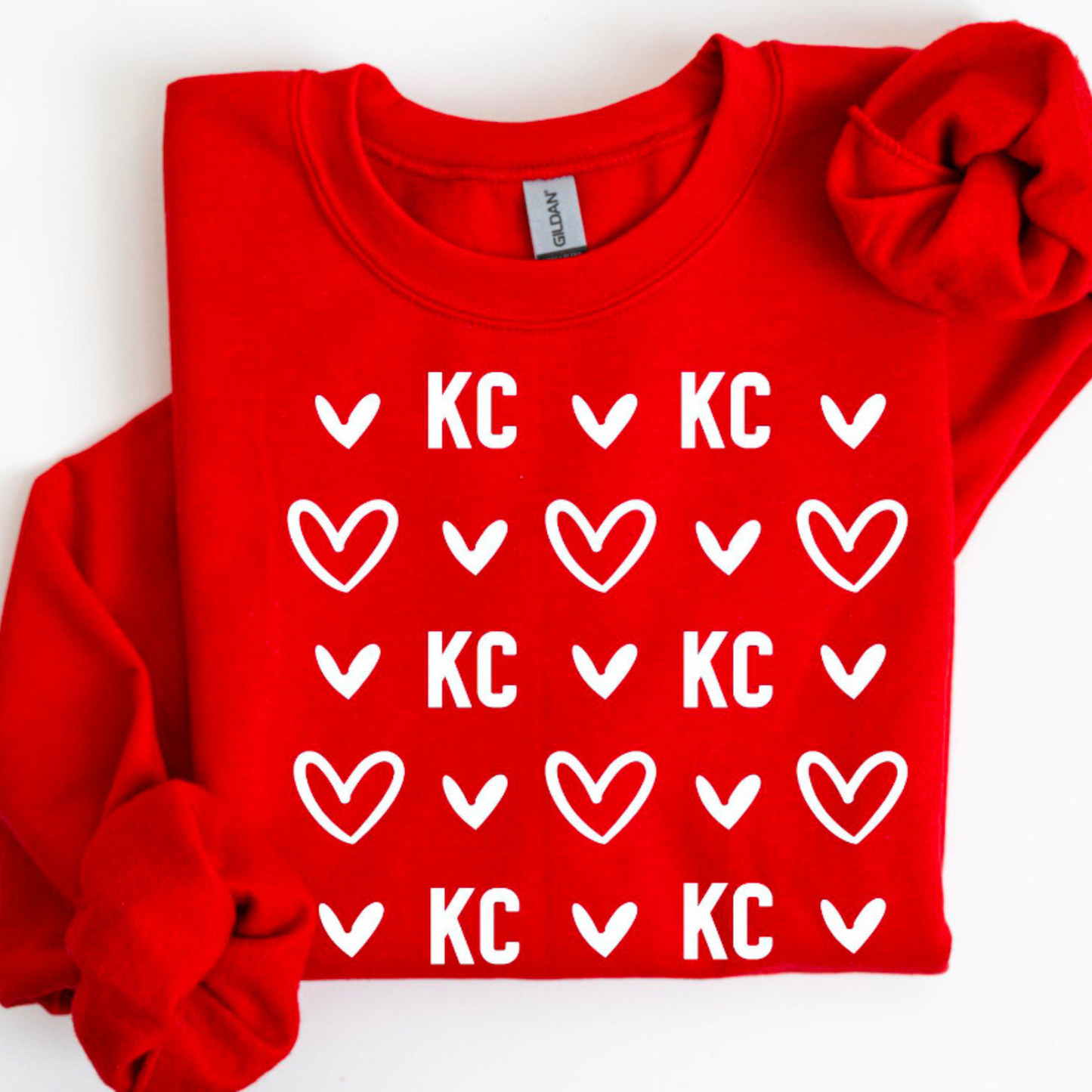 KC Hearts Crewneck Sweatshirt