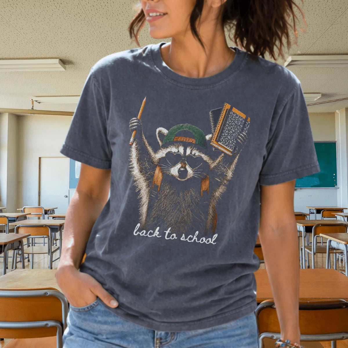 Back to School Raccoon Tee