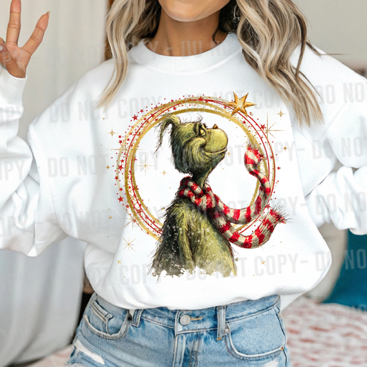 Grinch with Stars Crewneck
