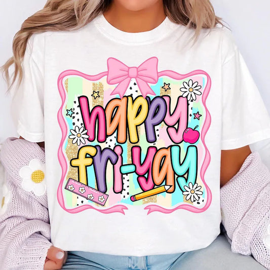 Happy Fri-Yay with Bow Tee
