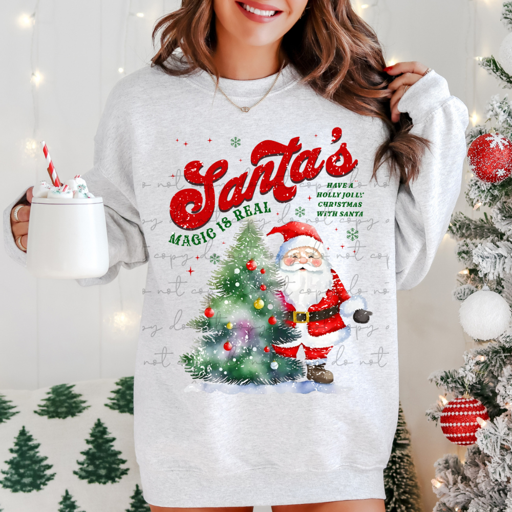 Santa's Magic is Real Tee or Crewneck
