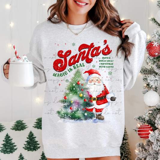 Santa's Magic is Real Tee or Crewneck